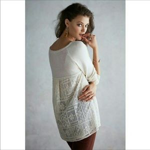Anthropologie cream sweater M
